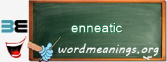 WordMeaning blackboard for enneatic